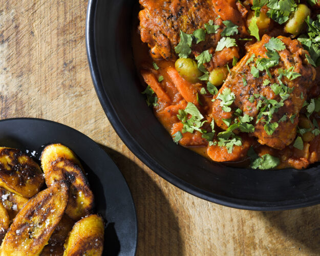 Tomato-forward chicken  fricase is warm and hearty